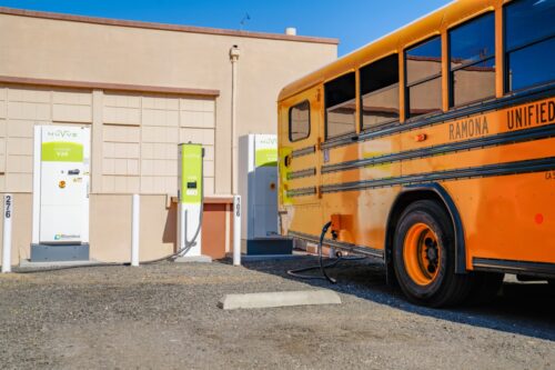 Ramona Unified School District, Blue Bird and Nuvve unveil 8 new V2G-enabled, electric school buses