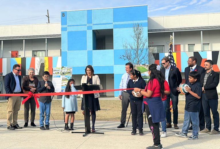 Emerson Elementary celebrates the campus’s new soccer field