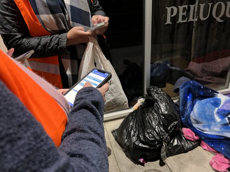 Point in Time Count volunteers survey homeless population