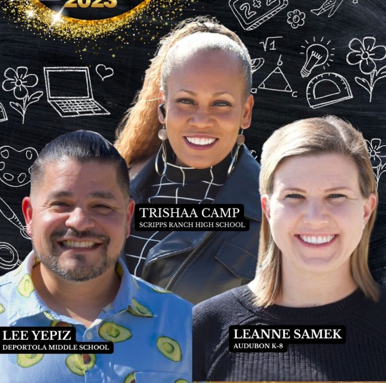 Three teachers selected San Diego Unified School District’s Teachers of the Year