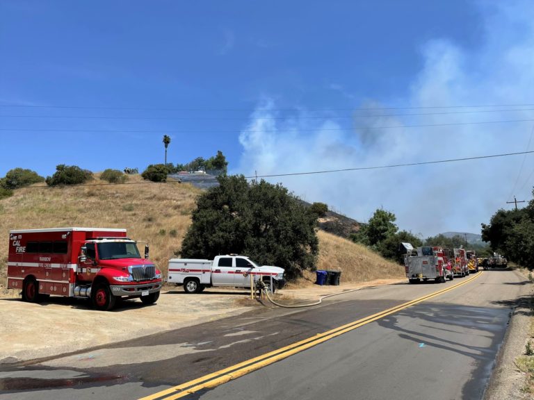Fire crews contain vegetation fire in Valley Center