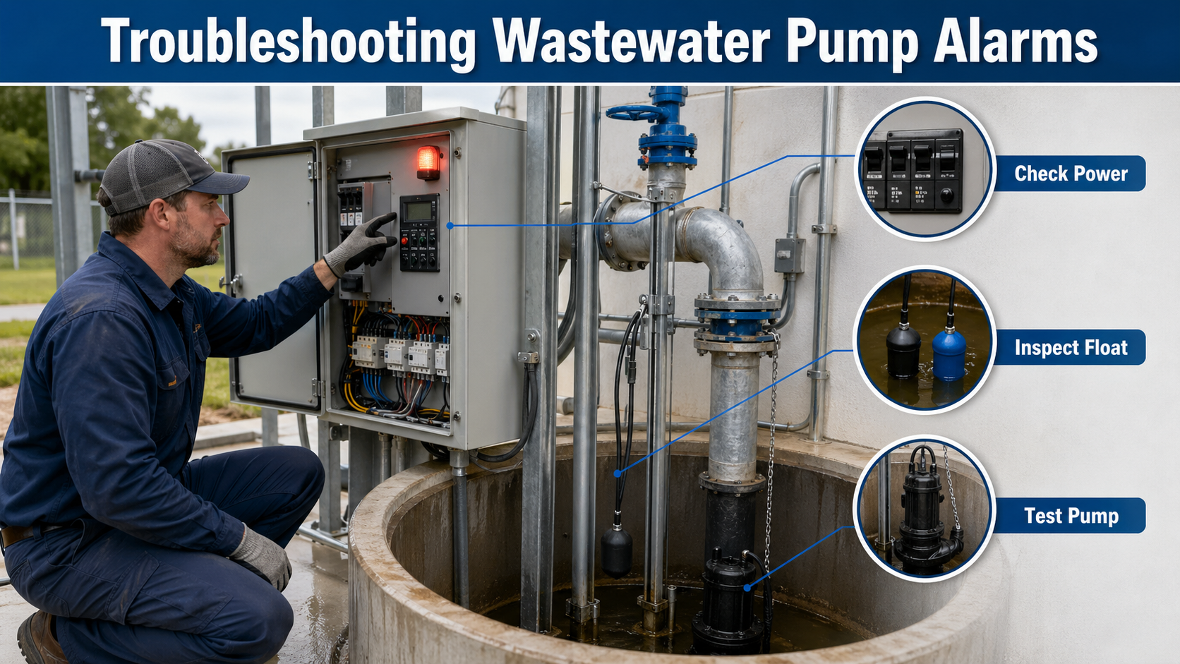 Troubleshooting wastewater pump systems